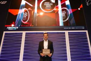 Receiving the award: Markus Bardach, Head of Integrated Lower Airspace Solutions, Frequentis