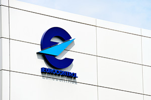 Eurocontrol-Logo on the outside of a building