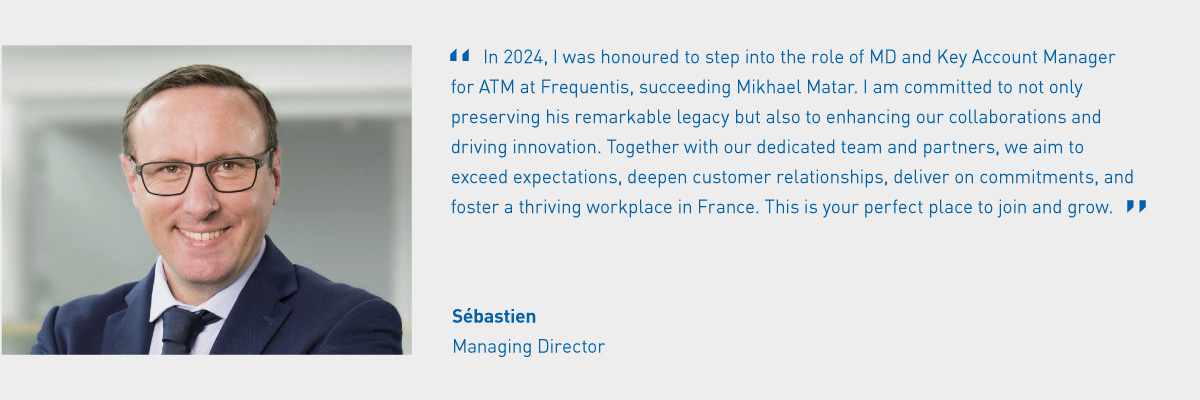 quote from Managing Director Sebastien Esteve, including a picture of him