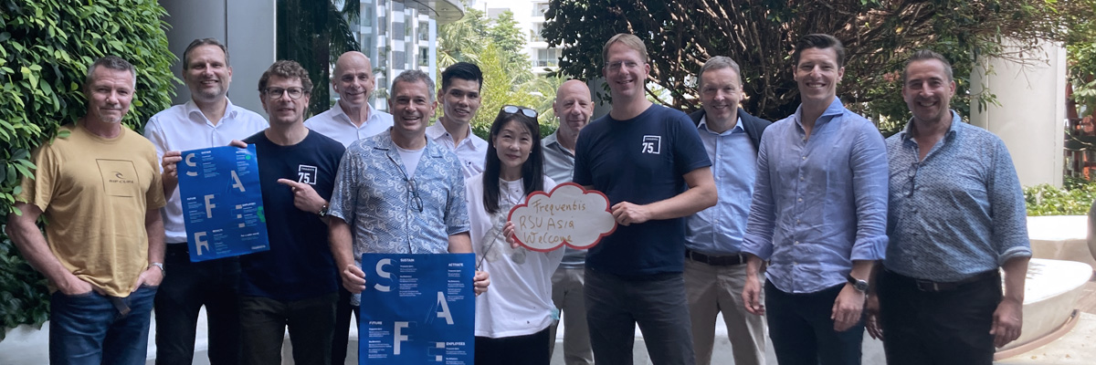 Frequentis Singapore team at a group workshop